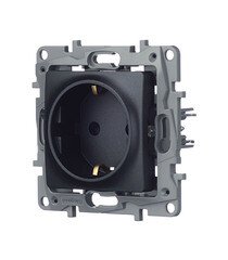 Розетка Legrand Etika встраиваемая антрацит со шторками (672622) - фото 5
