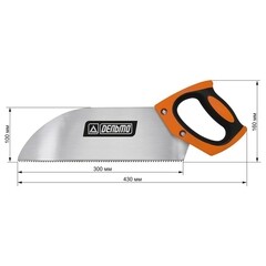 Ножовка по межплиточным швам Дельта Премиум 300 мм 13 зуб/дюйм мелкий зуб - фото 3