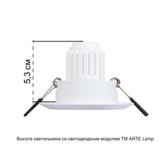 Светильник встраиваемый G5.3 белый 35 Вт IP20 Arte Lamp Mira Mini (A2762PL-1WH) - фото 2