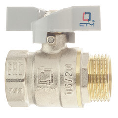 Кран шаровой латунный СТМ 1 ВР(г) х 1 НР(ш) бабочка прямой - фото 4