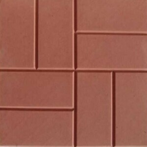 Плитка тротуарная 8 кирпичей 400х400х50 мм красная