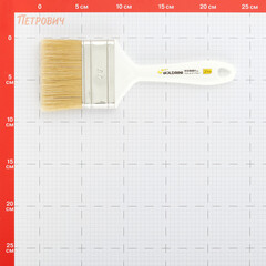 Кисть плоская натуральная щетина пластиковая ручка Boldrini 80х15 мм для всех типов ЛКМ на любой основе - фото 2