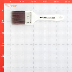 Кисть плоская искусственная щетина пластиковая ручка Boldrini 60х15 мм для всех типов ЛКМ на любой основе - фото 2