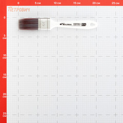 Кисть плоская искусственная щетина пластиковая ручка Boldrini 30х15 мм для всех типов ЛКМ на любой основе - фото 2