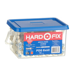 Дюбель-гвоздь Hard-Fix 8x60 мм потайная манжета нейлон (70 шт.) - фото 2