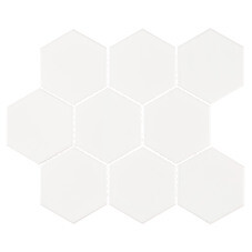Мозаика Starmosaic Hexagon big белая керамическая 295х256х6 мм матовая