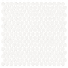 Мозаика Starmosaic Penny Round белая керамическая 315х309х6 мм матовая