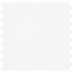 Мозаика Starmosaic Penny Round белая керамическая 315х309х6 мм матовая - фото 1