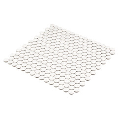 Мозаика Starmosaic Penny Round белая керамическая 315х309х6 мм матовая - фото 5