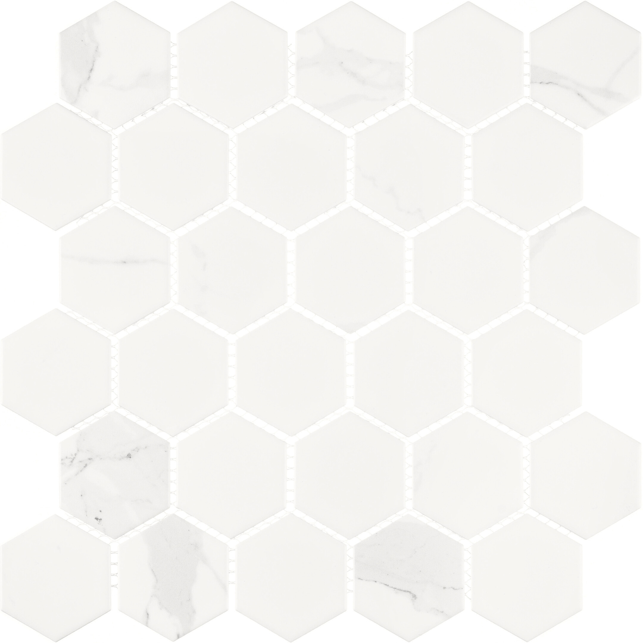 

Мозаика Starmosaic Hexagon серая керамическая 278х265х6 мм матовая, Белый