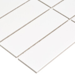 Мозаика Starmosaic Brick & Metro белая керамическая 300х300х6 мм матовая - фото 4