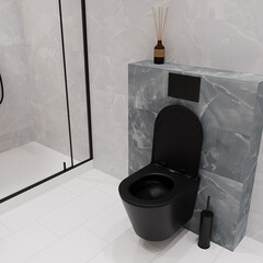 Унитаз подвесной Corsa Deco NX Tornado безободковый черный с сиденьем дюропласт микролифт смыв торнадо (WHNX520STB) - фото 9