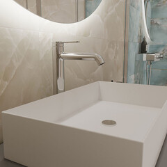 Смеситель для раковины высокий Corsa Deco VX однорычажный хром (FBVXL) - фото 9