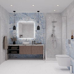 Плитка облицовочная Lavelly Oniks голубая 600x300x9 мм (10 шт.=1,8 кв.м) - фото 3