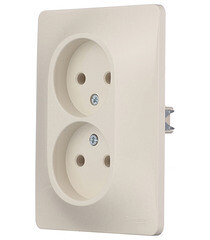 Розетка Systeme Electric Glossa встраиваемая бежевая (GSL000220) - фото 4