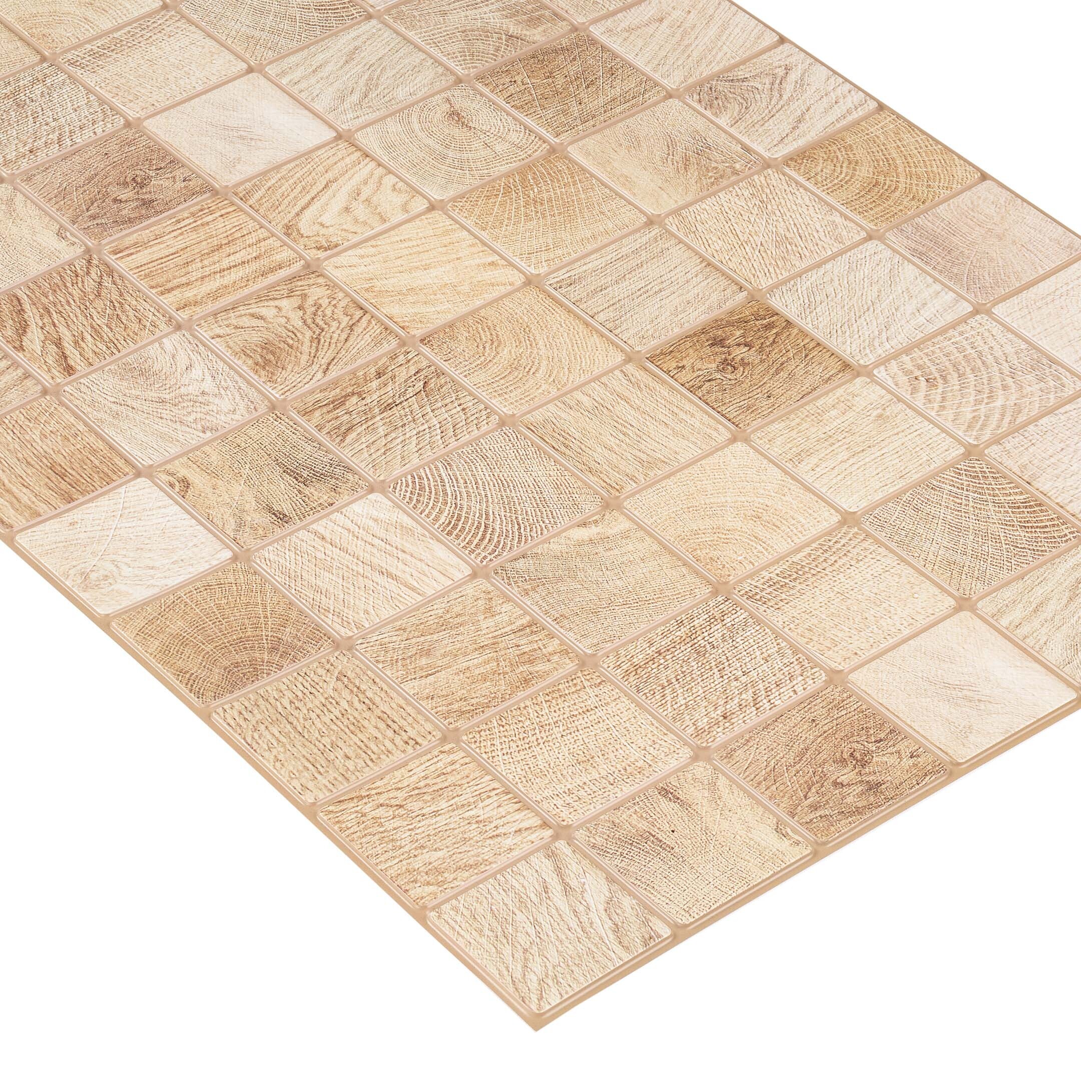 

Панель ПВХ 957х482х3 мм цифровая печать Grace дерево брус беленый 0,46 кв.м, Бежевый