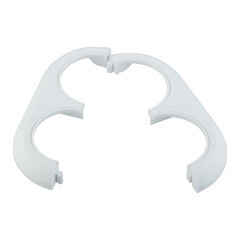 Отражатель декоративный двойной MCH d16 мм с эксцентриковой накладкой белый пластиковый (KB2000-16KIT) - фото 4