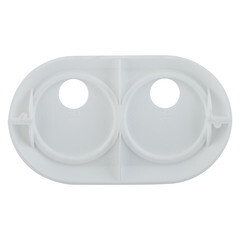 Отражатель декоративный двойной MCH d16 мм с эксцентриковой накладкой белый пластиковый (KB2000-16KIT) - фото 3