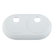 Отражатель декоративный двойной MCH d15 мм с эксцентриковой накладкой белый пластиковый (KB2000-15KIT)