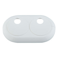 Изображение товара Отражатель декоративный двойной MCH d15 мм с эксцентриковой накладкой белый пластиковый (KB2000-15KIT)