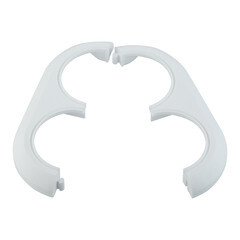 Отражатель декоративный двойной MCH d15 мм с эксцентриковой накладкой белый пластиковый (KB2000-15KIT) - фото 2