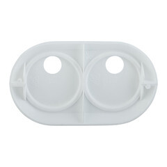 Отражатель декоративный двойной MCH d15 мм с эксцентриковой накладкой белый пластиковый (KB2000-15KIT) - фото 4