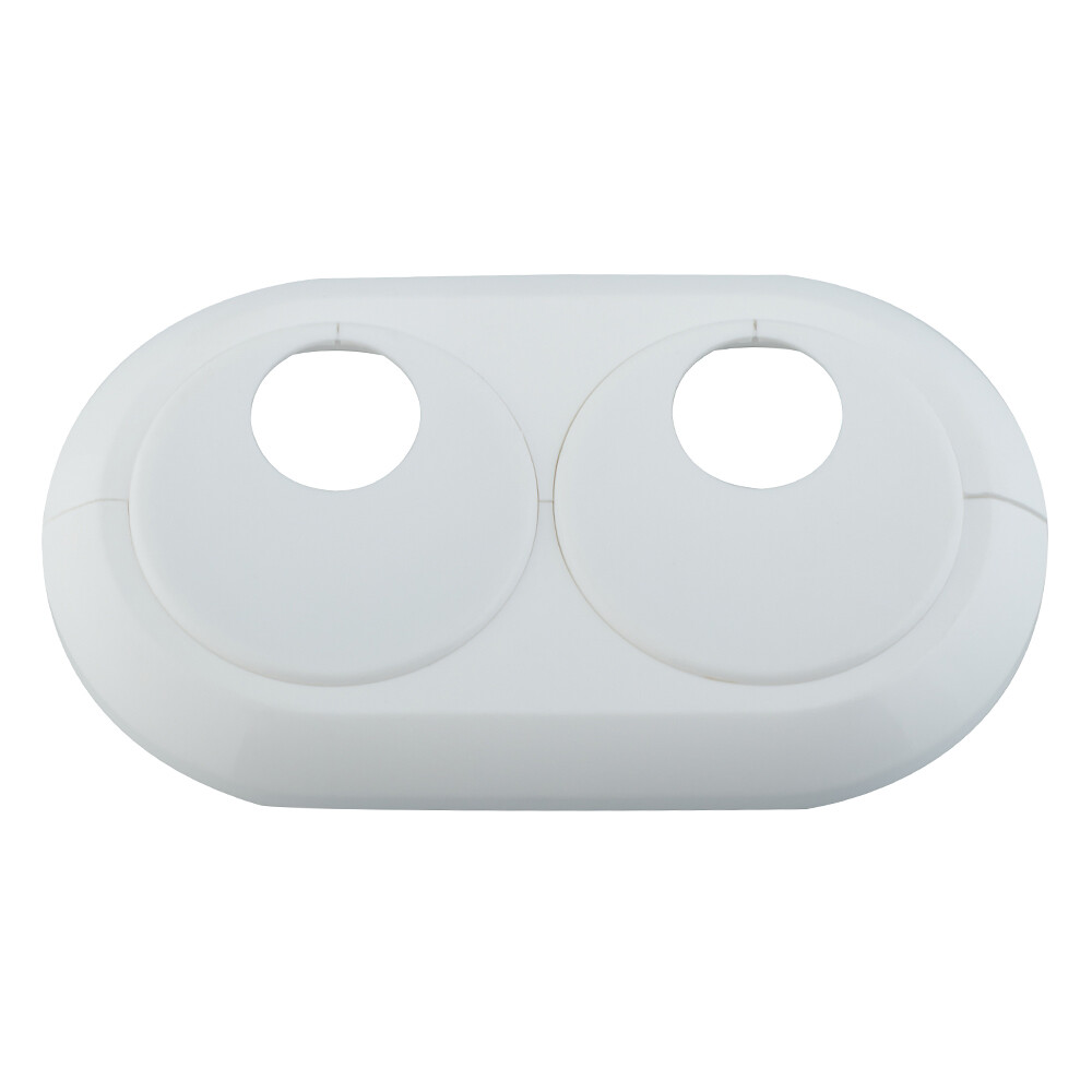 Изображение товара Отражатель декоративный двойной MCH d20 мм с эксцентриковой накладкой белый пластиковый (KB2000-20KIT)