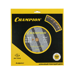Диск алмазный по асфальту Champion Asphalt Runner Pro 350x25,4x10 мм турбосегментный мокрый рез (C1614) - фото 3