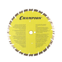 Диск алмазный универсальный Champion Fast Gripper ST 350x25,4x10 мм турбосегментный сухой рез (C1620) - фото 4