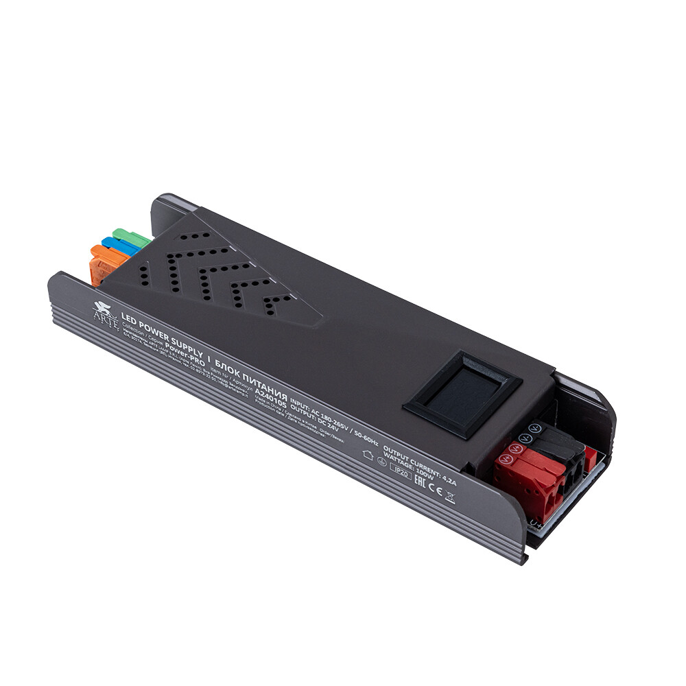 

Блок питания для магнитной трековой системы Arte Lamp Pro 100 Вт 24 В (A240105N)