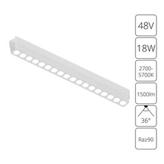 Светодиодный трековый светильник магнитный Arte Lamp Rapid Smart 18 Вт 3 кв.м белый (A2969PL-1WH) - фото 2