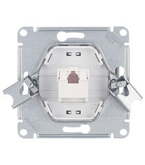 Розетка компьютерная Systeme Electric Glossa встраиваемая алюминий RJ45 (GSL000381К) - фото 2