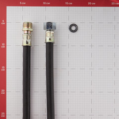 Шланг для газа резиновый 1/2 ВР(г) х 1/2 НР(ш) 87 см черный - фото 3