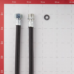 Шланг для газа резиновый 1/2 ВР(г) х 1/2 НР(ш) 100 см черный - фото 2