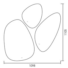 Зеркало с подсветкой фигурное 110 см бесконтактный сенсор Abber Teil (AG6503S) - фото 2