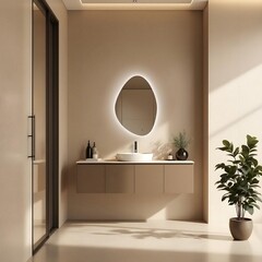 Зеркало с подсветкой фигурное 70х100 см бесконтактный сенсор Abber Teil (AG6502S) - фото 3