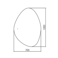 Зеркало с подсветкой фигурное 70х100 см бесконтактный сенсор Abber Teil (AG6502S) - фото 2