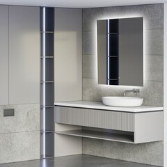 Зеркало с подсветкой прямоугольное 60х80 см с сенсорным включением Abber See (AG6103S-0.6) - фото 3