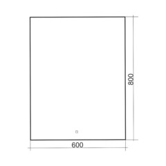 Зеркало с подсветкой прямоугольное 60х80 см с сенсорным включением Abber See (AG6103S-0.6) - фото 2