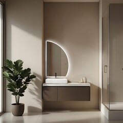 Зеркало с подсветкой фигурное 70х110 см бесконтактный сенсор Abber Teil (AG6504SR) - фото 2