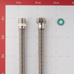 Подводка для газа сильфонная CTM 1/2 ВР(г) х 1/2 НР(ш) 100 см - фото 2