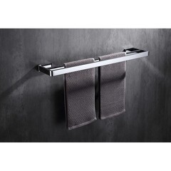 Полотенцедержатель Abber Westen 600 мм двойной на шуруп нержавеющая сталь хром (AA1757) - фото 2