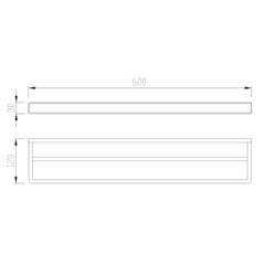 Полотенцедержатель Abber Westen 600 мм двойной на шуруп нержавеющая сталь золото матовое (AA1756G) - фото 2