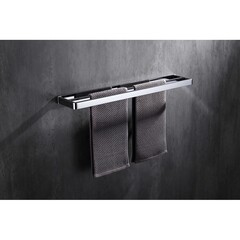 Полотенцедержатель Abber Westen 600 мм двойной на шуруп нержавеющая сталь хром (AA1756) - фото 3