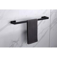 Полотенцедержатель Abber Westen 600 мм на шуруп нержавеющая сталь черный матовый (AA1754B) - фото 3