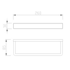 Полотенцедержатель Abber Westen 260 мм на шуруп нержавеющая сталь хром (AA1753) - фото 2