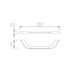 Полотенцедержатель Abber Nord 300 мм на шуруп нержавеющая сталь хром (AA1551) - фото 2
