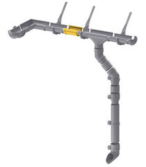 Соединение желоба Docke Lux пластиковое d140 мм шоколад RAL 8019 - фото 2