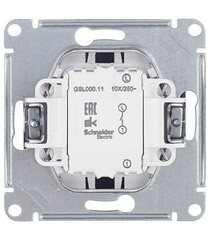 Выключатель Systeme Electric Glossa одноклавишный встраиваемый антрацит (GSL000711) - фото 3