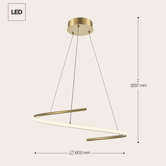 Люстра светодиодная подвесная Maytoni Curve 31 Вт 2600-3500К 15,5 кв.м (MOD242PL-L33BSK) - фото 3